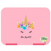 Citron Bento - 4 Compartment Lunchbox Unicorn Printed - Pink