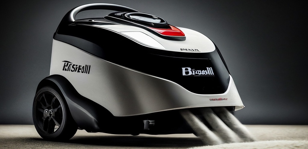 Bissell carpet cleaner Studio shot photo of a bissell carpet cleaner in use